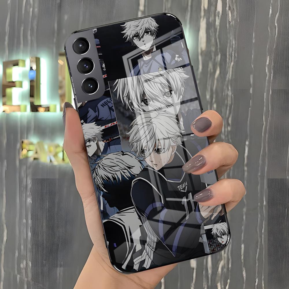 Comics B-Blue Lock Phone Case For Samsung A25 A13 A33 5G A54 A36 A35 A56 A52 A14 Shockproof Glass Cover