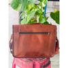 Handmade Men's Wax Leather Vintage Laptop Messenger Briefcase Bag Satchel