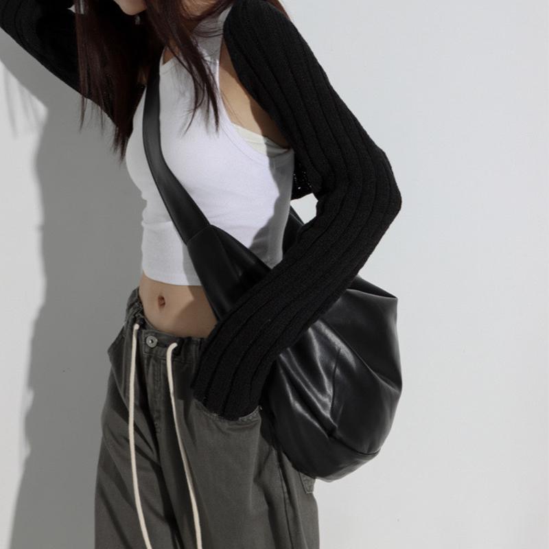 Large Soft Hobos PU Leather Tote Bags for Women Designer Shoulder Bag Casual Solid Color Crossbody Bag Cloud Dumpling Bags MIT