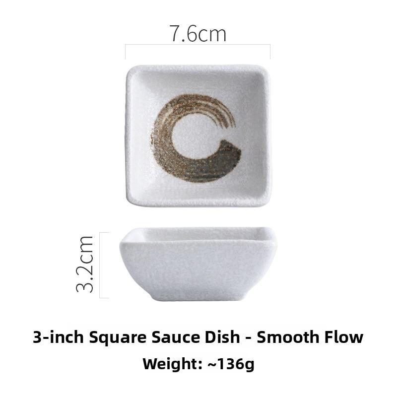 Creative Cerc Seasoning Plate Small Sna Di Soy Sauce Vinegar Di Home Dining Utensils Square Small Food Plate