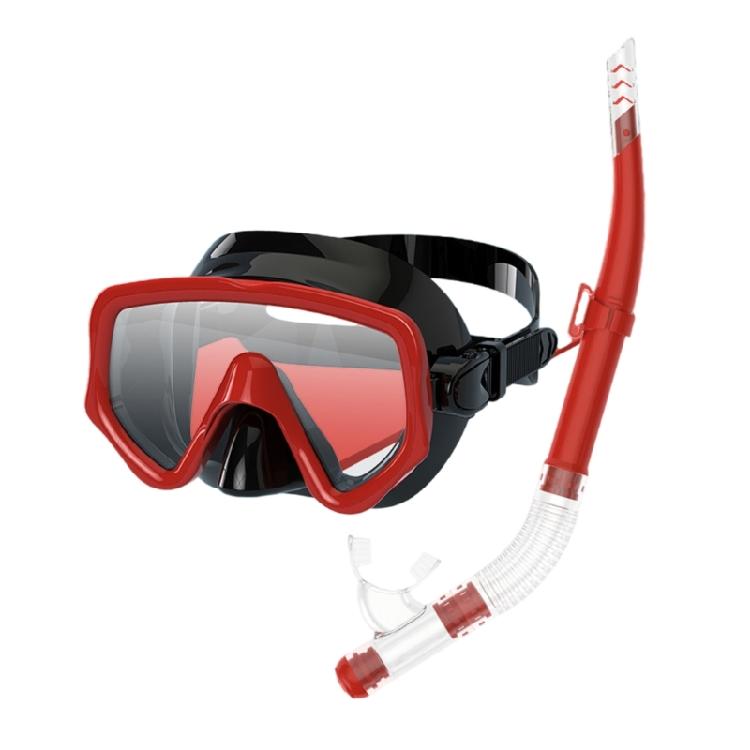 Adjustable Dry Snorkel Set with Diving Mask and Soft Silicones Seal Dry Snorkel Diving Goggles for Swimming Pool Ocean Use