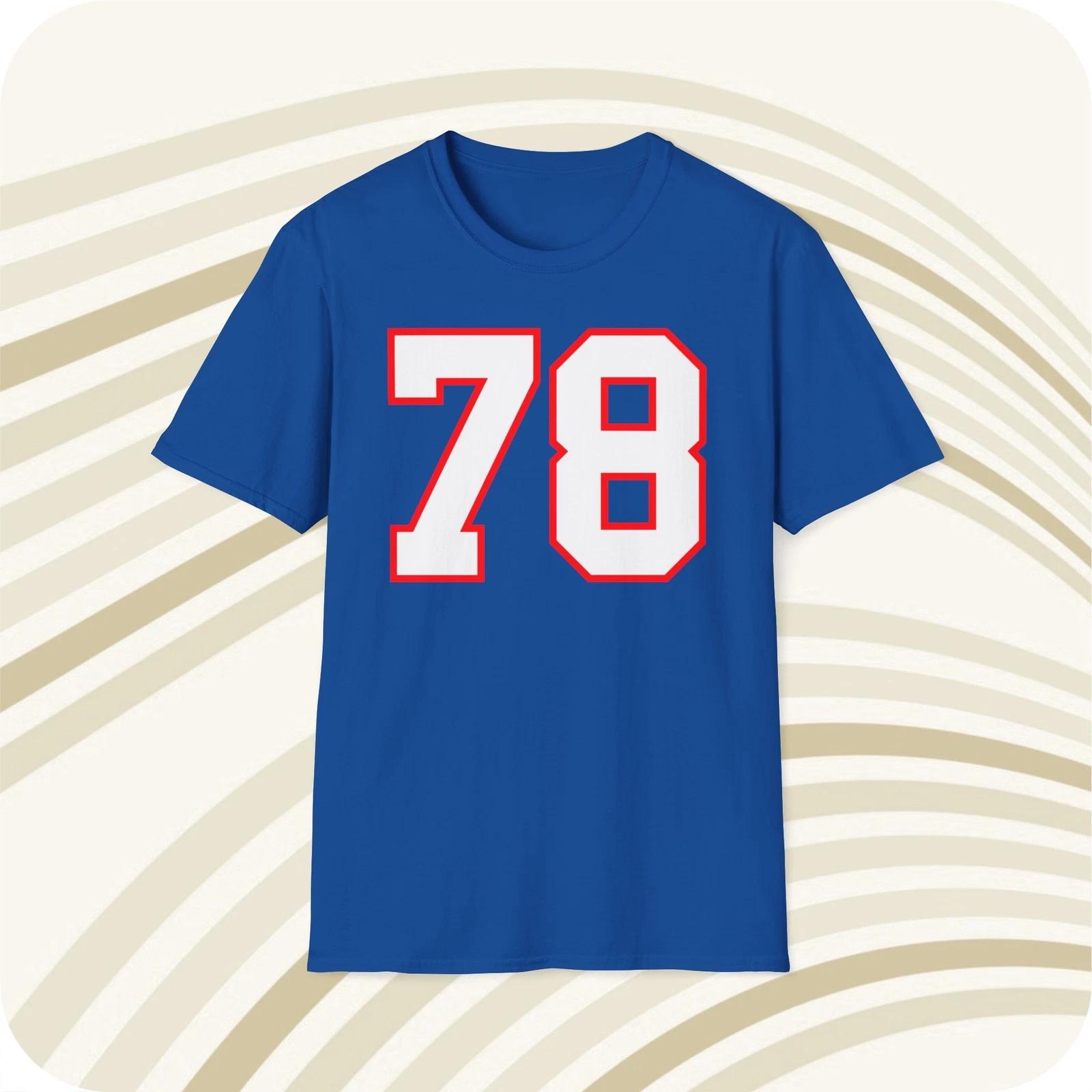 Bruce Smith #78 Buffalo Bills NFL Jersey T shirt - Front & Back Print S
