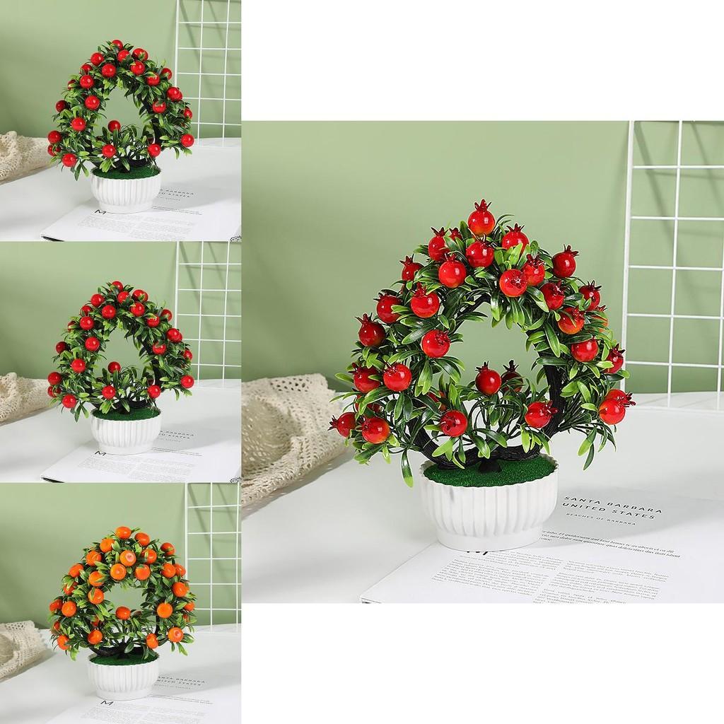 Fake Potted Plant 42 Heartshaped Fruit Bonsai Artificial Flower For Home Decor