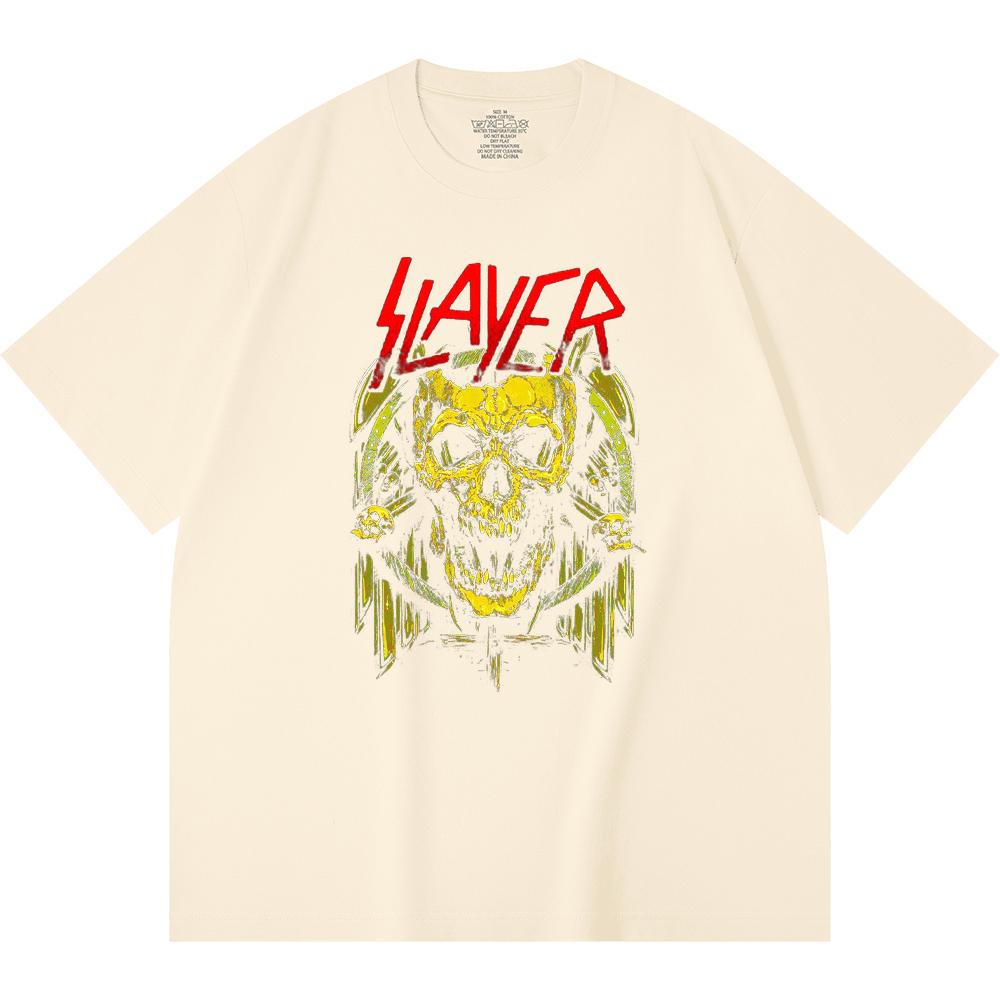230 Gsm 100% Cotton Heavy Metal T-Shirt  Rock Band Popular Music Print Unisex Heavy Cotton T Shirt