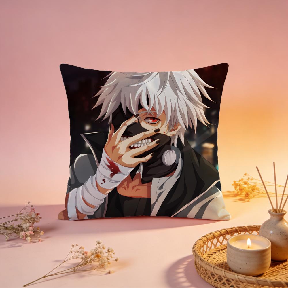 Trendy TTokyo Ghouled Cushion Cover Comfortable Durable Pillow Cover MultiScene for Home Office Car Sofa