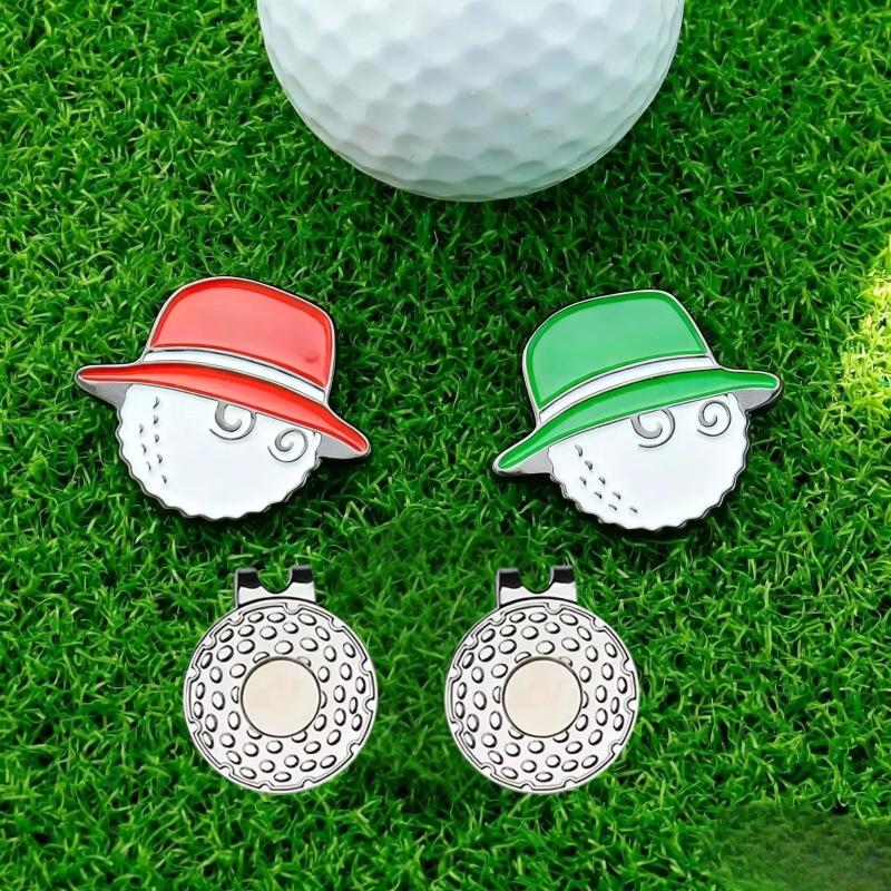 Golf Ball Markers with Strong Magnetic Hat Clips Non-slip Magnetic Golf Tools for Men Women Golfers Outdoor Course