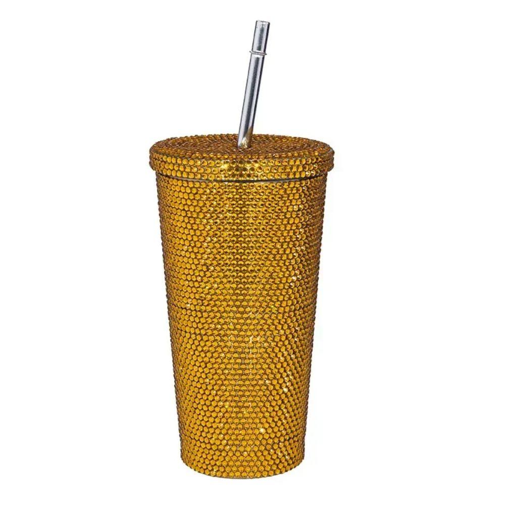 Insulated Glitter Coffee Cup Double Layer Stainless Steel Water Bottle Girl