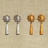Sun Flower Pendant Earrings Retro Personality Versatile Earrings Fashion Light Luxury Premium Earrings Women
