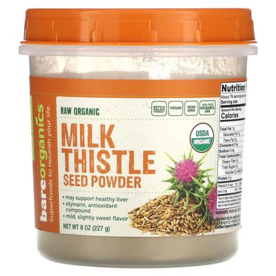 Raw Organic Milk Thistle Seed Powder, 227G(8Oz)