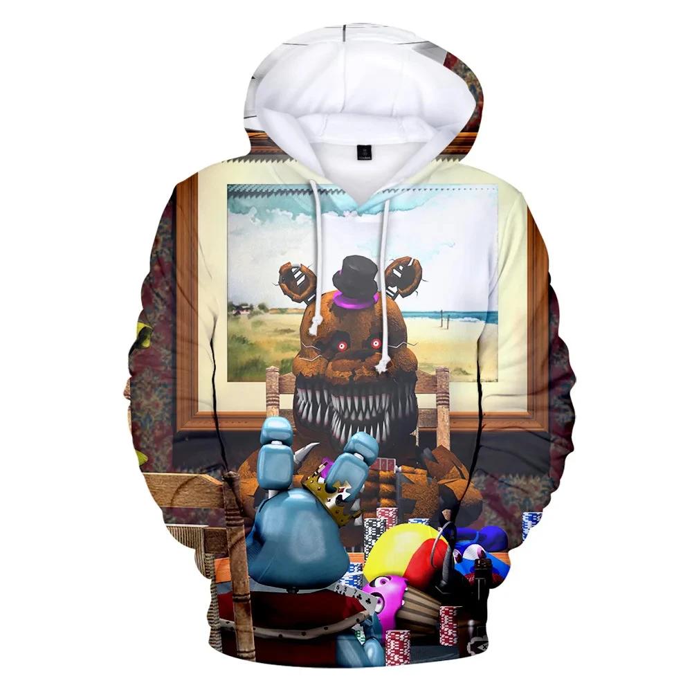 

Весна-осінь, чоловіки, дитячі толстовки з капюшоном, 3D-принт, п’ять ночей, світшоти для хлопчиків, модний вуличний одяг, повсякденні пуловери з капюшоном, верхній одяг S