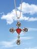 Gothic Heart Cross Pendant Necklace With Alloy Dark Theme For Men And Women