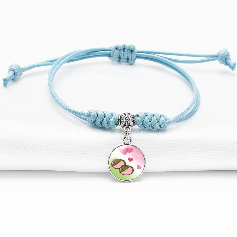 Stunning Lake Blue Demon Slayer Time Gem Bracelet Anime Character Design