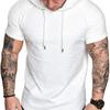 Camiseta masculina esportiva de trabalho, uso diário, verão, cor sólida, slim fit, camiseta casual, manga curta, top