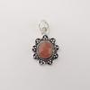 Peach Moonstone Gemstone 925 Sterling Silver Jewelry Partywear Pendant 1.4" Gift For Women CP-40-24