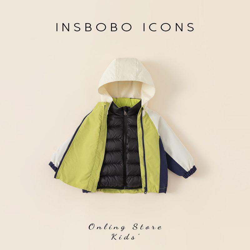 Children s Three-Proof Jacket 2026 New Model Children s Three-In-One Girls  Fleece Jacket Winter Detachable Top Green Three-In-One (down Liner) 80