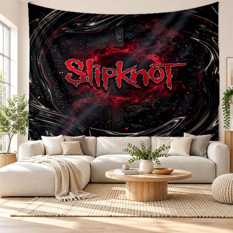 Slipknot Wall Tapestry, Soft Fabric Wall Hanging, Decorative Backdrop For Bedroom Home Wall Art