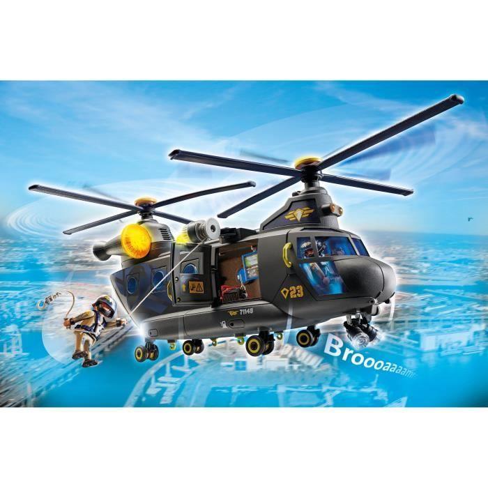 PLAYMOBIL 71149 Elicopter de transport al forțelor speciale, Polițiștii, City Action, Unitate de elită, 117 piese, De la 5 ani