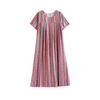 Summer Cotton Silk Loose Nightgown for Plus Size Women - Casual Mom Style Home Dress