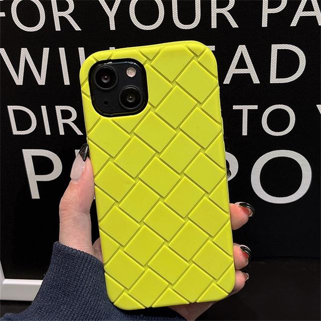 Korea Cute Braided Texture Silicone Phone Case For Iphone 14 13 12 11 Pro Max X Xr 7 8 Plus Se Plain Shockproof Soft Cover Funda