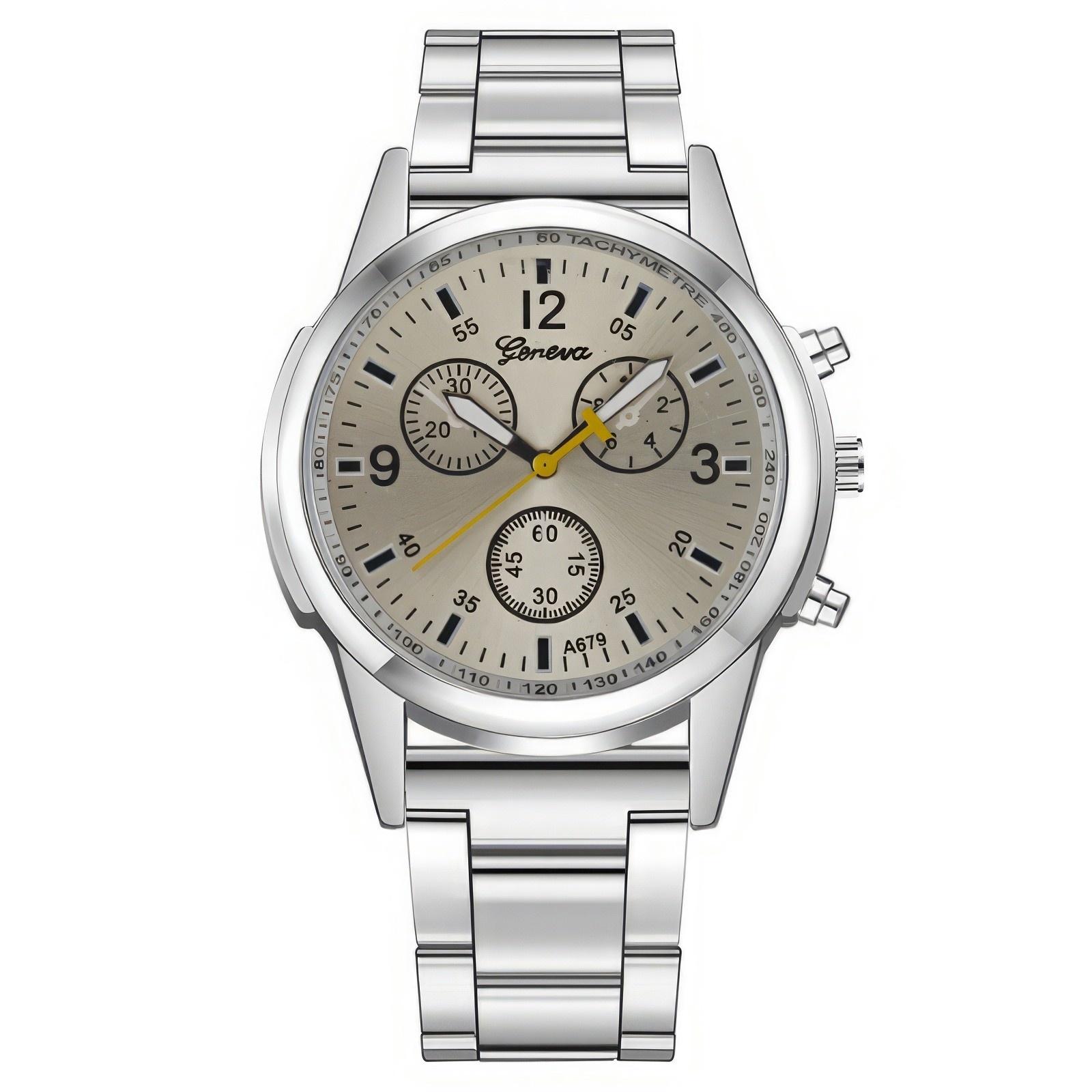 

Мужские водонепроницаемые светящиеся наручные часы-будильник для бега One Size белый