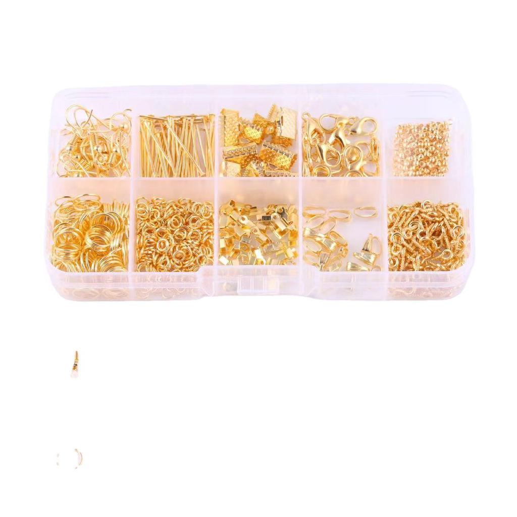 DIY Jewelry Accessory Set: Lobster Clasp, Jump Rings, Crimp Beads, Beading Tools