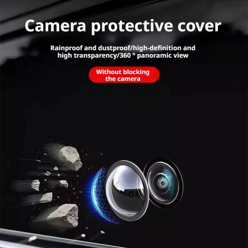 Araç Kamerası Lens Koruyucu Kapak 360 Panoramik Geri Görüş Kamerası Koruyucuları HD Çizilmeye Dayanıklı Su Geçirmez Toz Geçirmez Mod Aksesuarı