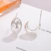 925 Sterling Silver French Vintage Watedrop Crystal Hoop Earrings For Women Korean Wedding Party Jewelry Gift Female Pendientes