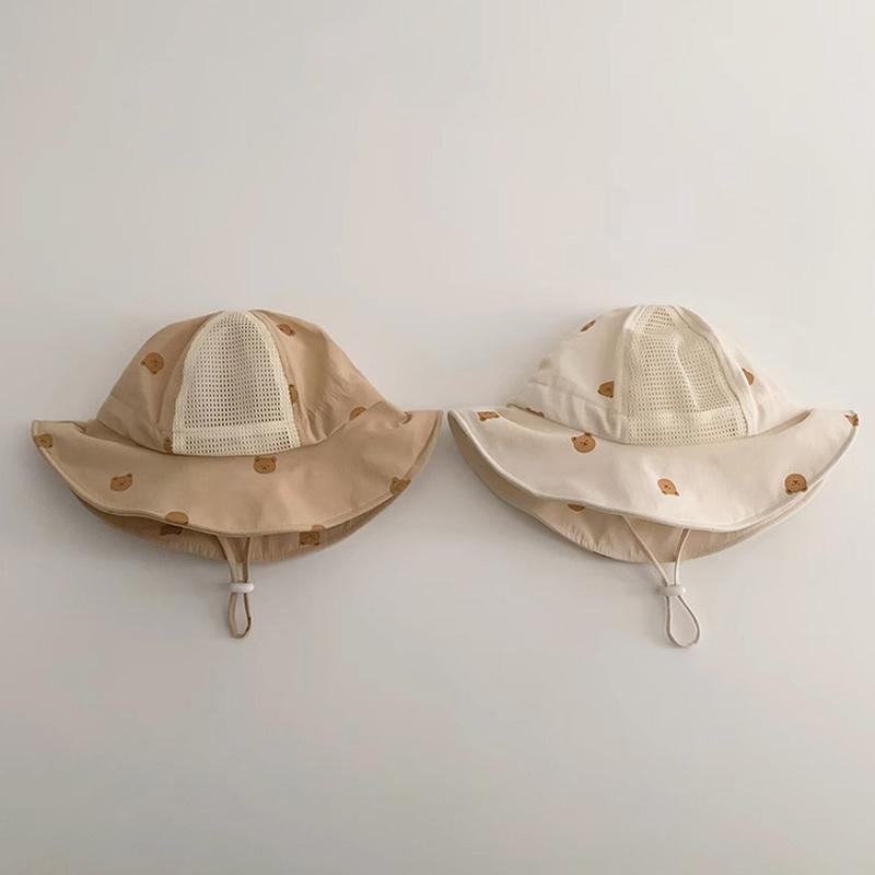 Dziecięcy bawełniany kapelusz typu bucket Nowe dziecięce czapki przeciwsłoneczne na zewnątrz Chłopcy Dziewczynki Wzór Kapelusz Panama Unisex Kapelusz plażowy wędkarski Dla 2-6 lat