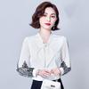 Women's Shirt Top Bow Loose Base Shirt Chiffon Shirt