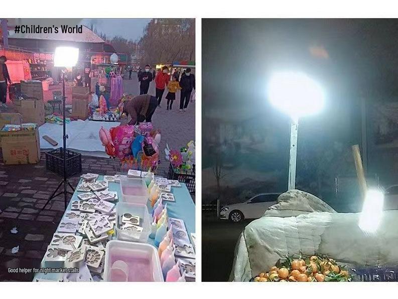 Super Bright Outdoor Stall & Barber Shop Lighting: Warm Light Charging Strip with Stand