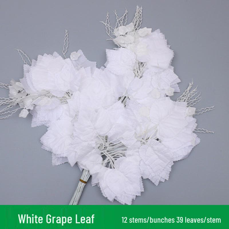 Gold & Silver Banyan and Ginkgo Leaves Fake Tree Branches for Wedding Decoration - Yellow Maple Leaves