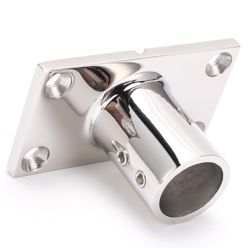 Stanchion Base Stainless Steel 90 Degree Rectangular Durable AntiCorrosion Polishing Hnadrail Fitting for Boat