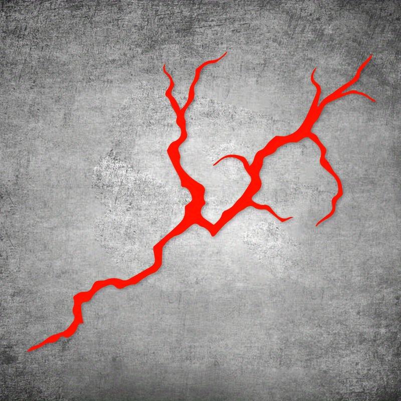 1PC Lightning Crack Motorcycle Stickers Waterproof for Motorbike Front Fairing Racing Helmet Scooter Self-adhesive Vinyl Decals