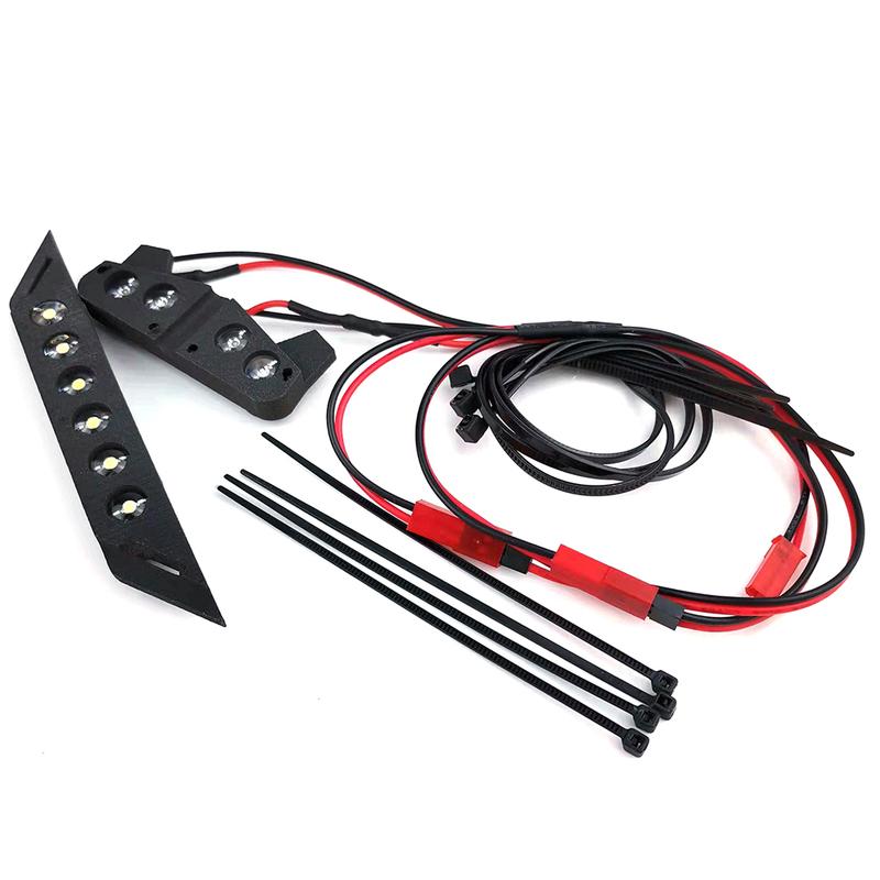 TRINOOD Front & Rear LED Lights Spotlight Lamp Bar DC 3-5v for 1/10 4x4 2wd VXL XL-5 SLASH RC Car Upgrade Parts