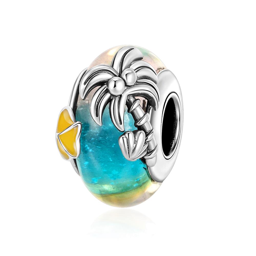 Colorful Copper Candy Murano Glass Beads Christmas Magic Murano Glass Charm Fits Bracelet & Necklace For Best Gift