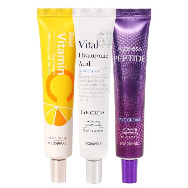  5ea  Food AholiC Large CapaCity Eye Cream Peptide Hyaluron Vitamin C 40ml Choose 1