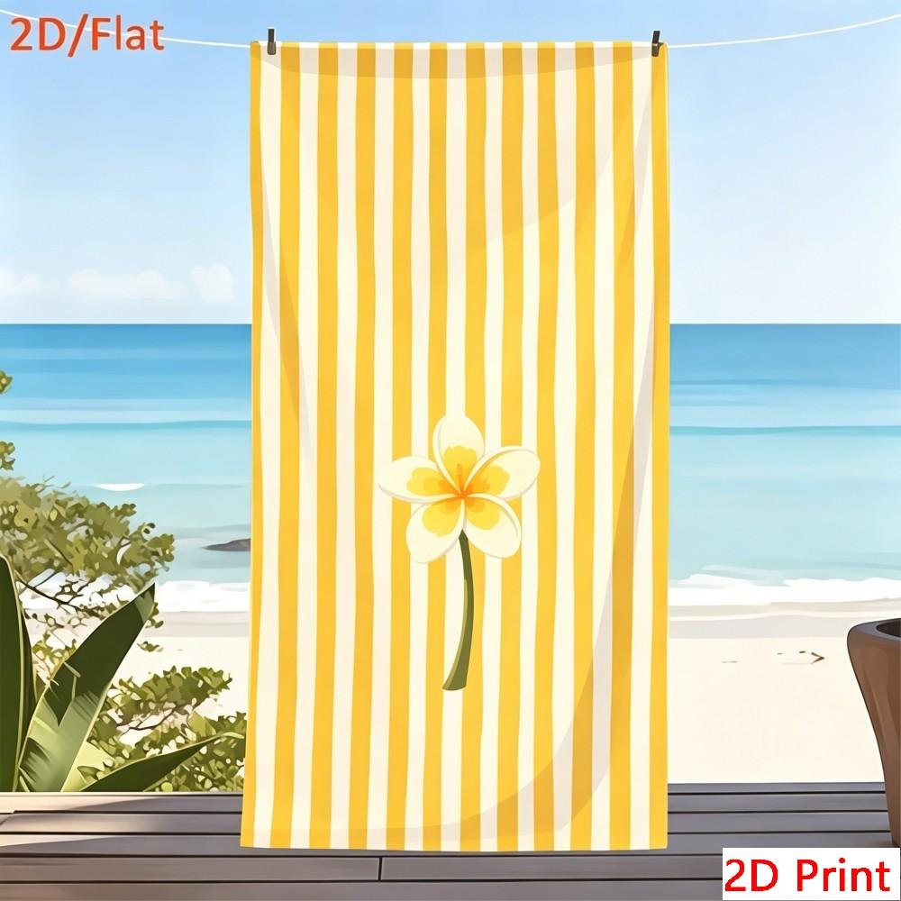 Tropical Coconut Tree Beach Towel Vertical Striped Pool Blanket Summer Vacation Essentials Large Bath Towels for Beach Party