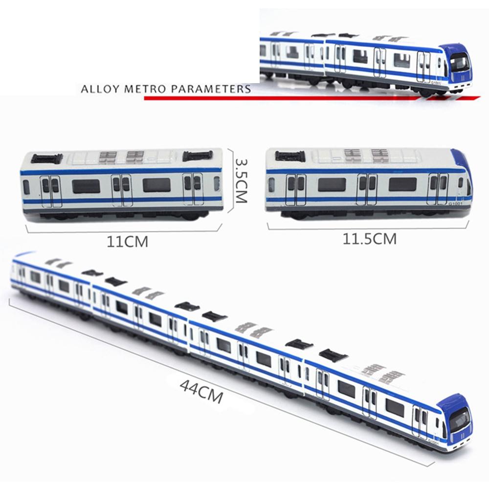 1/64 Scale Train Model, 4 Urban Rail Subway Alloy Train Cars, Alloy Subway Model, Subway/car Model
