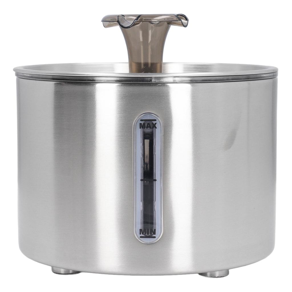 2.5L Cat Water Fountain 304 Stainless Steel Automatic Pet Water Drinking Dispenser with Water Level 