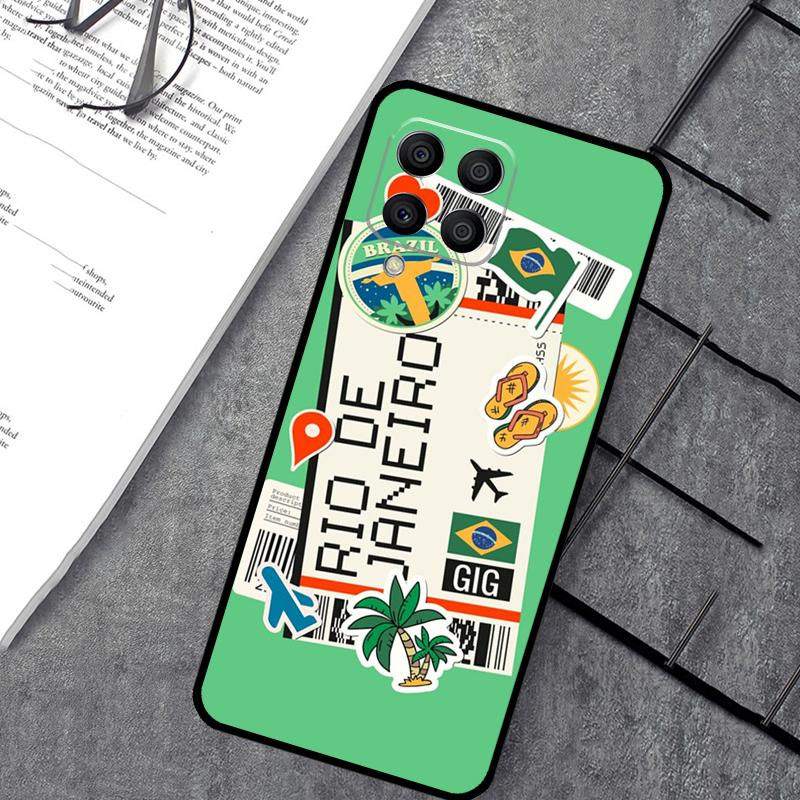 New York TOKYO Traveltickets Case For Samsung Galaxy M14 M12 M11 M13 M15 M06 M16 M36 M56 M31 M53 M32 M52 M35 M55 M34 M54