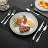 Edelstahl Besteckset 24 Teile Gabel Löffel Steakmesser Geschirrset Spülmaschinenfest Küchengeschirr für Zuhause Restaurant