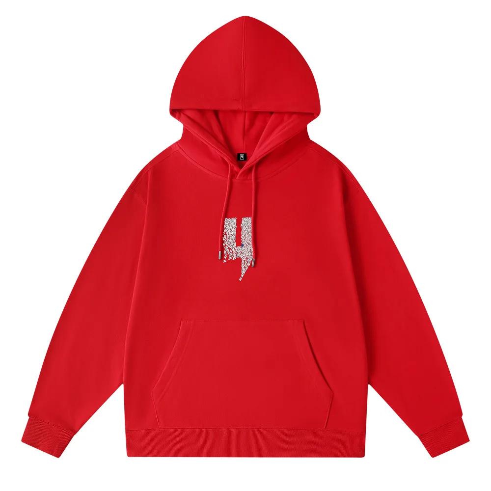 Men's Casual Loose Fit Hoodie Sweatshirt Autumn Winter Thermal Print Base Layer Yelir World Brand Fleece Loop Comfortable Street