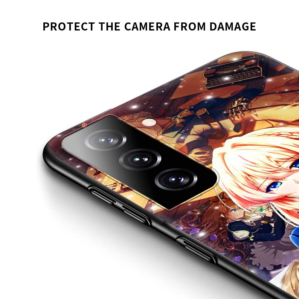 Violet Evergarden Anime-Telefonhülle für Samsung Galaxy S20 FE S21 Ultra S20 S10 S9 Plus S10E S8 Silikon-Schutzhülle mit weicher Rückseite