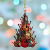 Acrylic Rockin' Around The Guitar Christmas Tree Ornament 2D Flat Stacking Rock Guitar Christmas Tree Ornaments Guitar
