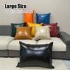 60x60/50x70/60x80CM Large Size PU Throw Pillow Cover Imitation Leather Waist Cushion Cover Decor Home Decorative Pillowcase