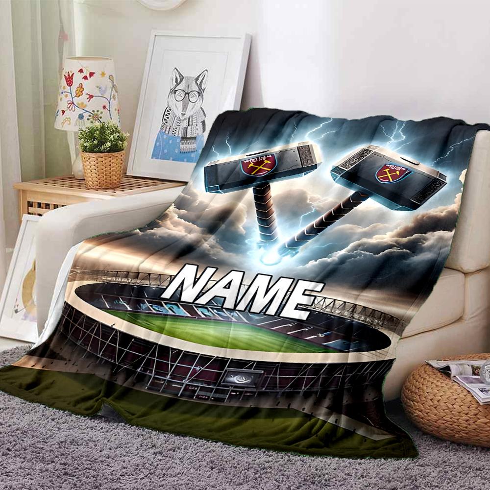Custom Name Olympiacos FC Crest blanket for Couch & Bed, Plush Cozy Fuzzy Blanket Super Soft & Warm Blankets for Fall and Winter. 0908256