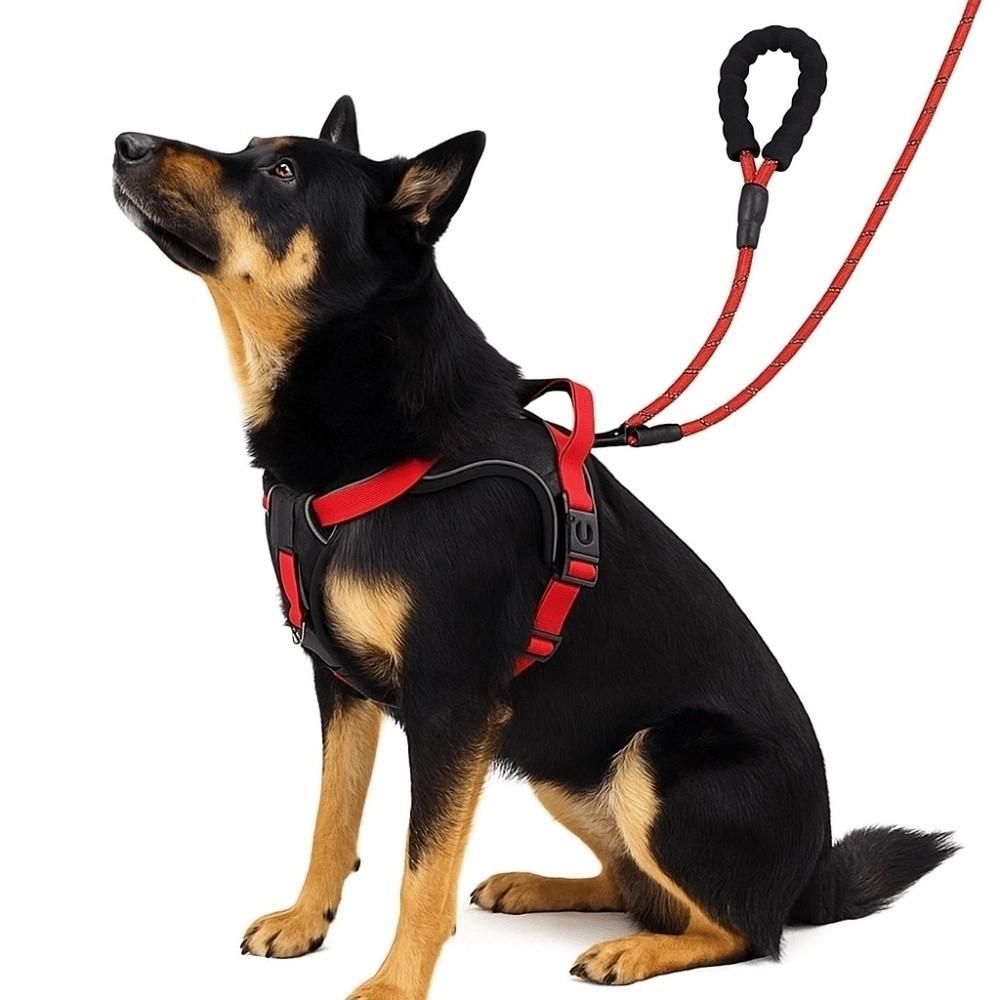 Multi-Point Adjustment Anti-Pull Dog Harness Reflective Dog Leash Dog Chest Strap  Daily Walks