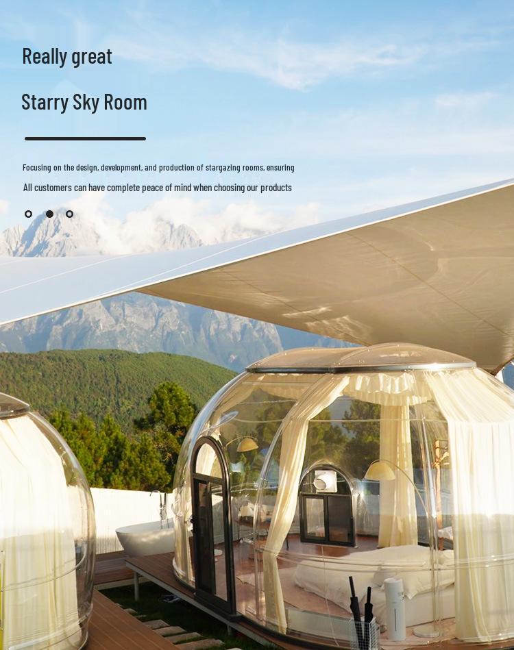 Outdoor Stargazing Bubble Tent: Mobile Sunroom & Courtyard Restaurant