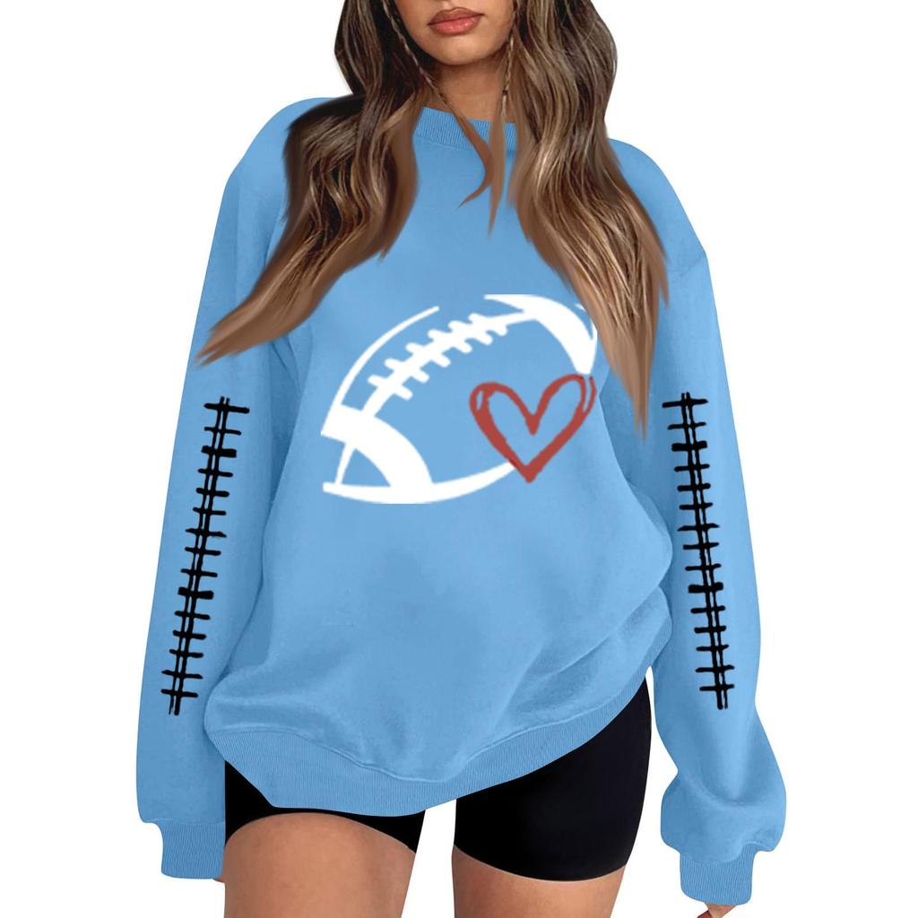Unisex Lightweight Long Sleeve Neck Pullover Sweatshirt Printed Casual Top