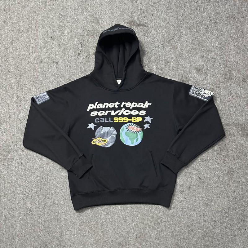 Broken Planet Streetwear Hoodie Set With 3D Puff Print Loose Fit Cotton Sweatshirt Men